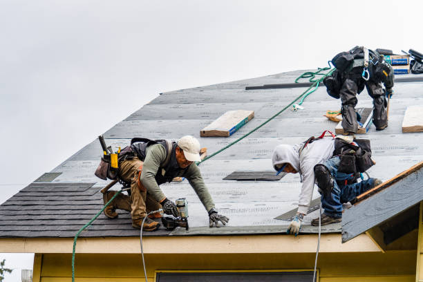 Professional Roofing technician working in Fontana, CA